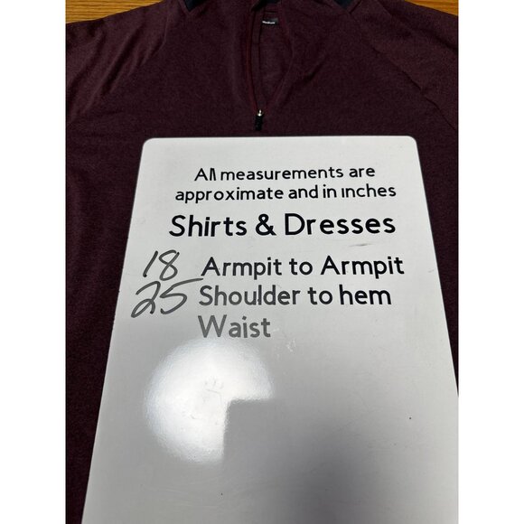 REI Co-op Lightweight Base Layer 1/4 Zip Heather Burgundy Long Sleeve Shirt Sz M - Picture 11 of 11